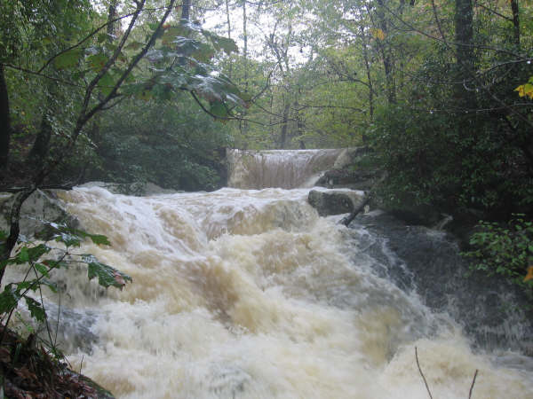 One of the first drops, probably the old dam.  All pictures taken with a cheap, wet, digital camera.
(photo courtesy Dalton Creech)