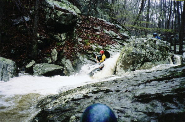 The bottom of a twisting rapid just after
the sieve