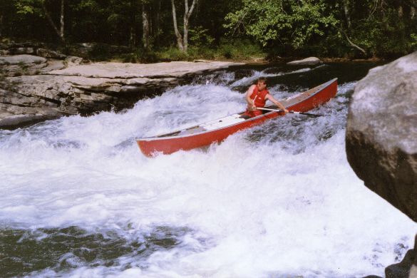 Charlie Stotts in truly rare form way back in 1992 on Powell Falls. Them are muscles and that is a whoppin' big foam block, ladies and gentlemen. Not a small boat to be seen back then. This level of swag is unmatched in modern whitewater.