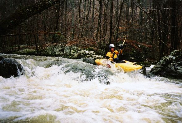 Brian McAnally on a rapid at the beginning of Kelly